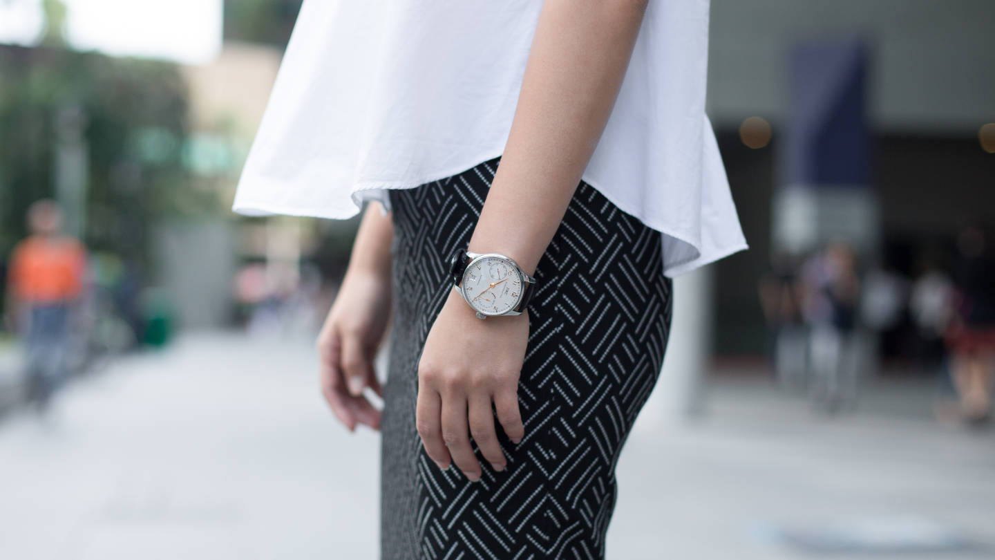 Rui-Singapore-Finance-Top_Zara-Skirt_Zara-Shoes_Nine_West-Watch_IWC_Schaffhausen-27112015-2