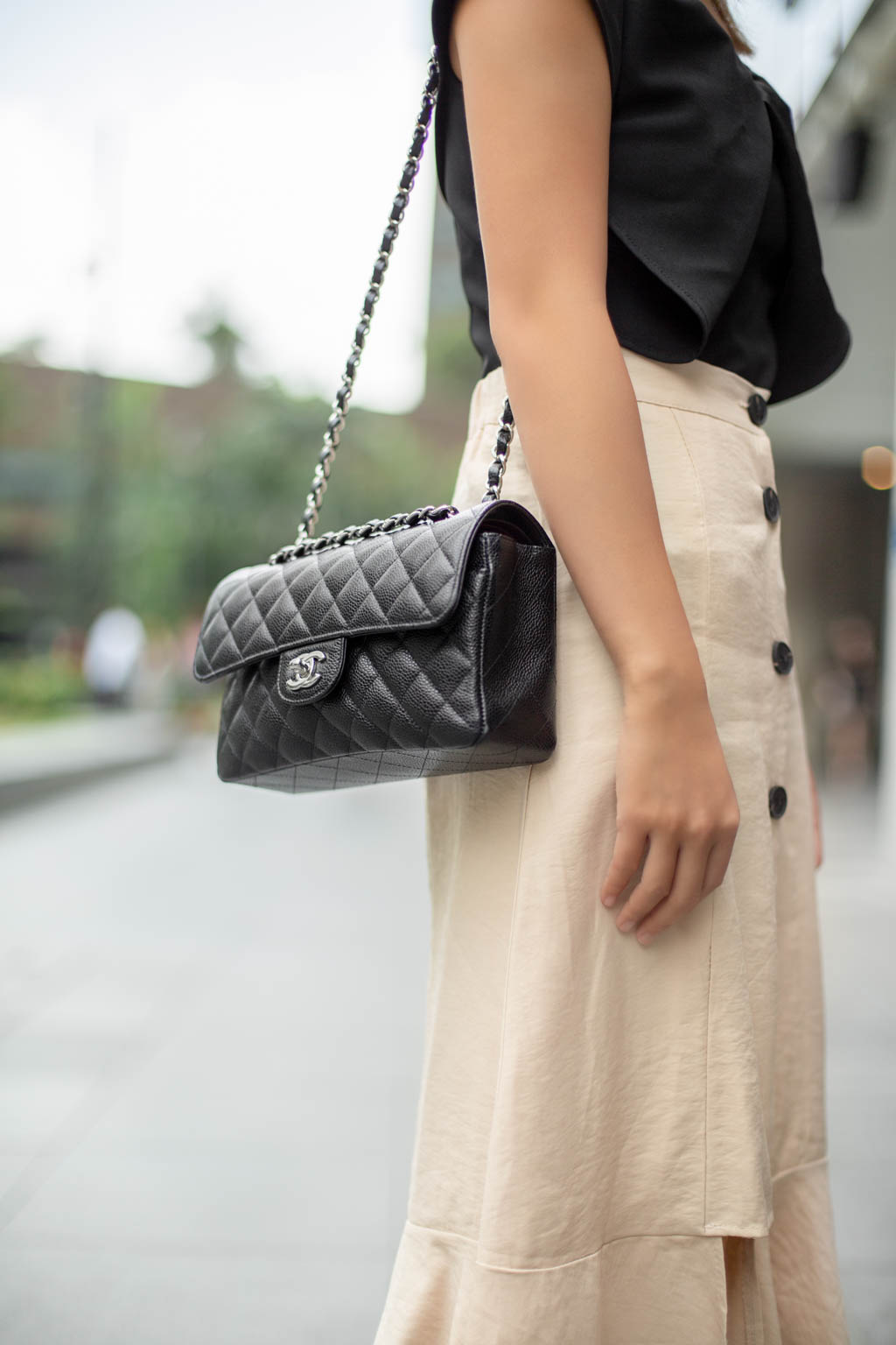 Rachel-Fintech-Singapore-Top_Love_Bonito-Skirt_Malaysia-Shoes_Charles__Keith-Bag_Chanel-Earrings_ASOS-UNIFORM-29082018-3