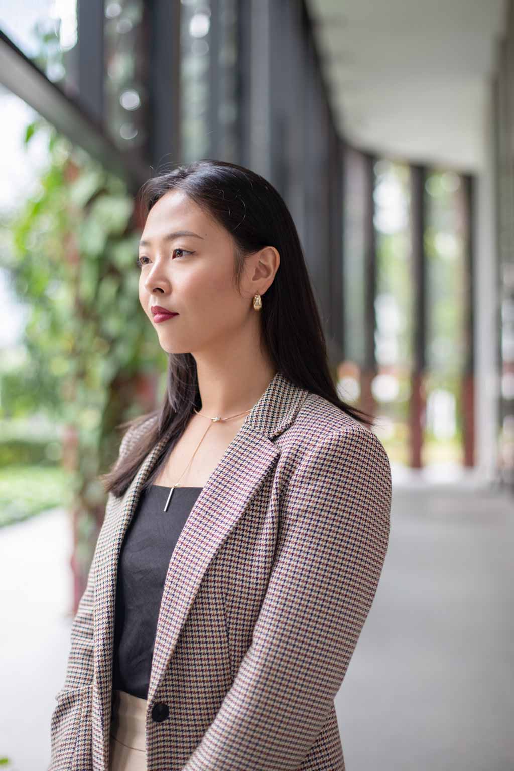 Brittany-Hospitality-Singapore-Blazer_HM-Top_Dotty-Shoes_Charles__Kieth-Bag_Longchamp-Earrings_Lovisa-Watch_Tissot-UNIFORM-06032020-31