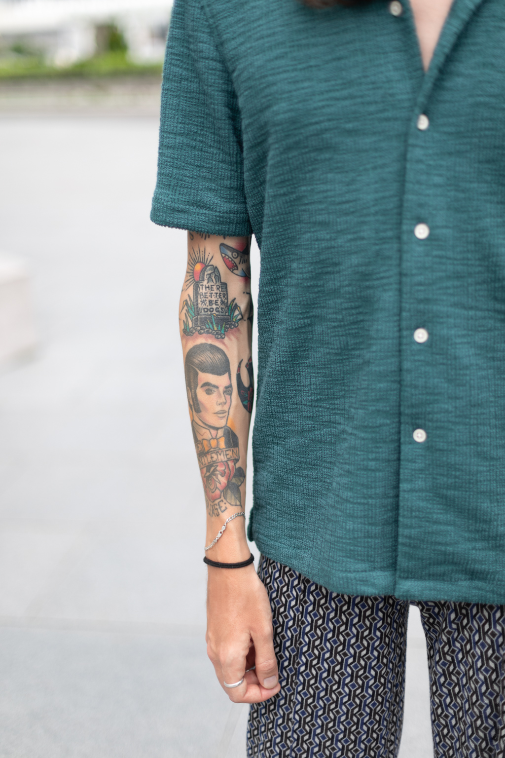 Stu-Teacher-Shirt_Zara-Pants_Zara-Shoes_Asos-Bag_Amoeba_Music-3