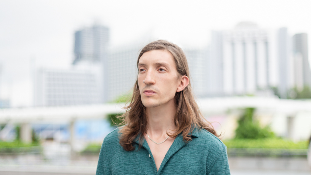 Stu-Teacher-Shirt_Zara-Pants_Zara-Shoes_Asos-Bag_Amoeba_Music-5